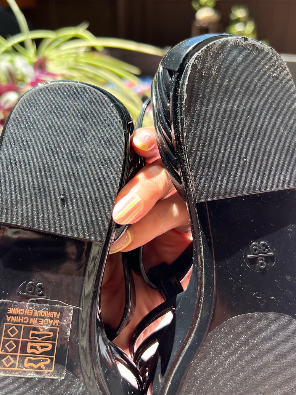 Jeffrey Campbell Black Squeaky Jelly Flat | Size 9 - Picture 7 of 7